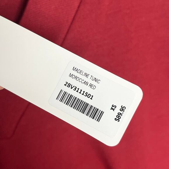 Soft Surroundings Womens Madeline Tunic Top XS Moroccan Red Layered V Neck - Picture 8 of 11